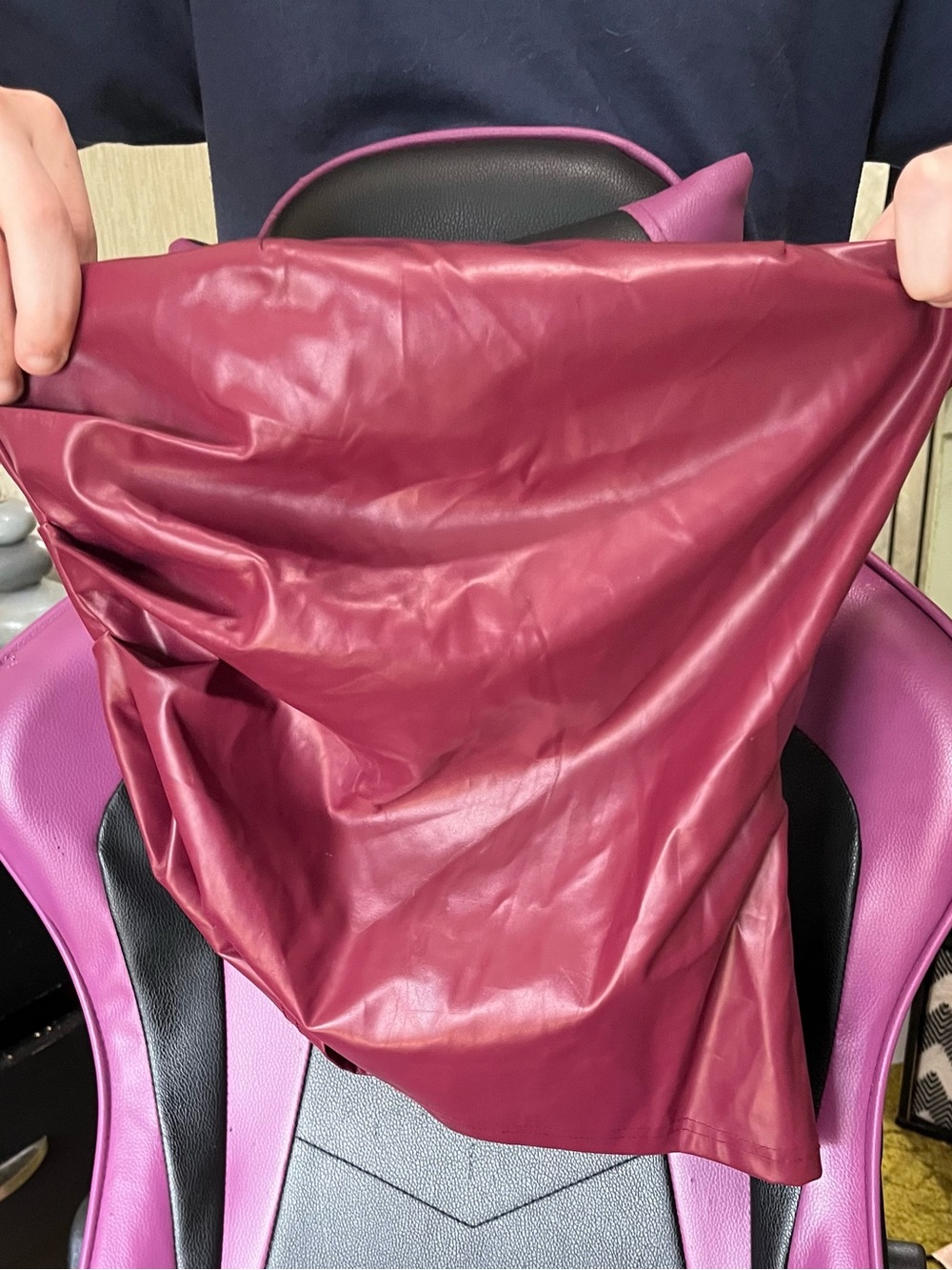 Women’s Leather Top - Burgundy